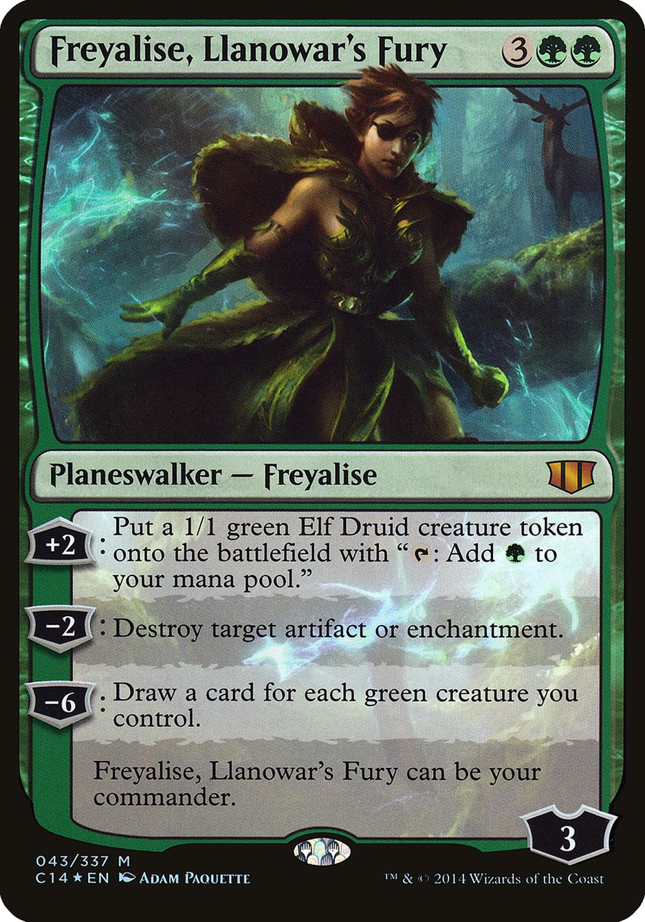 Freyalise, Llanowar's Fury (Oversized) [Commander 2014 Oversized] | Gear Gaming Bentonville