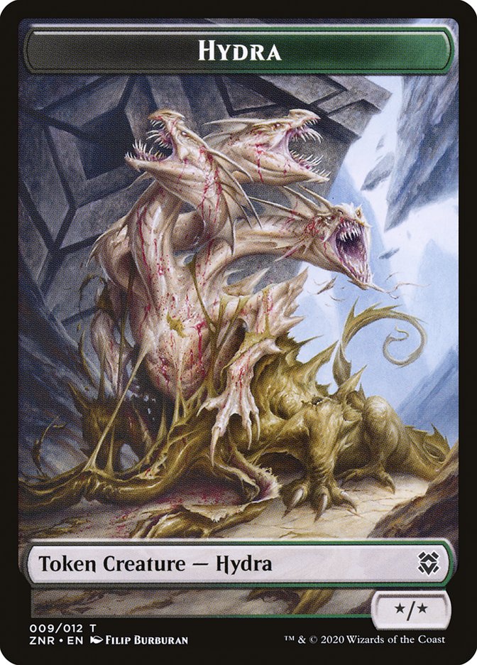 Angel Warrior // Hydra Double-Sided Token [Zendikar Rising Tokens] | Gear Gaming Bentonville