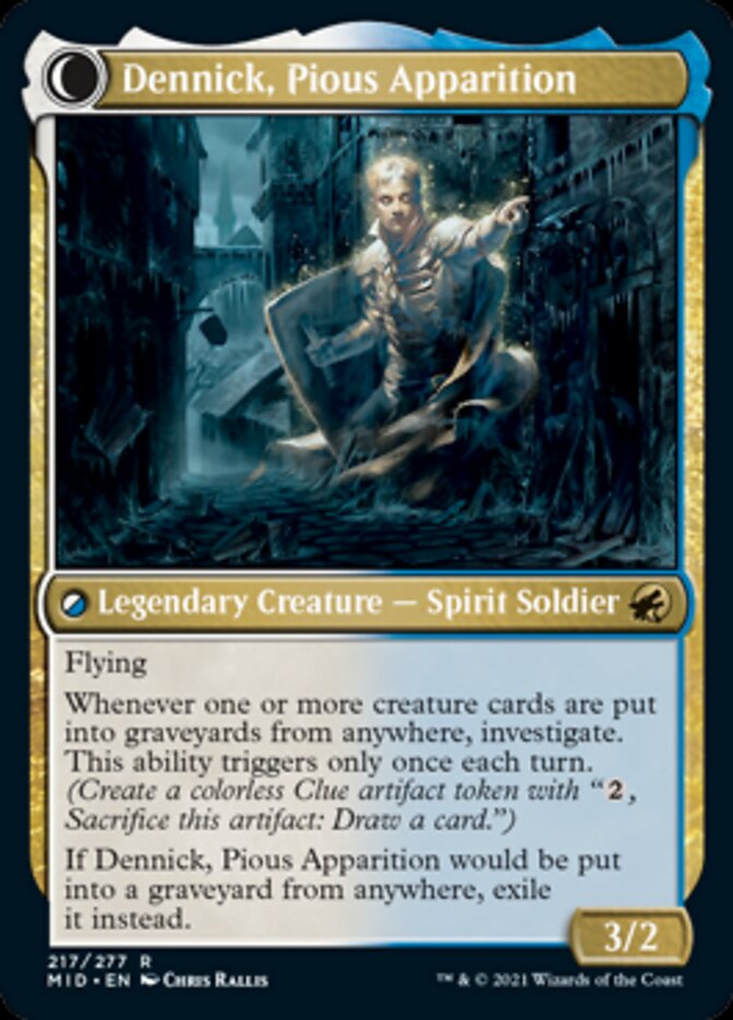Dennick, Pious Apprentice // Dennick, Pious Apparition [Innistrad: Midnight Hunt] | Gear Gaming Bentonville