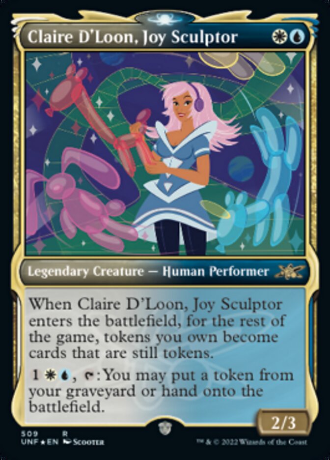 Claire D'Loon, Joy Sculptor (Showcase) (Galaxy Foil) [Unfinity] | Gear Gaming Bentonville