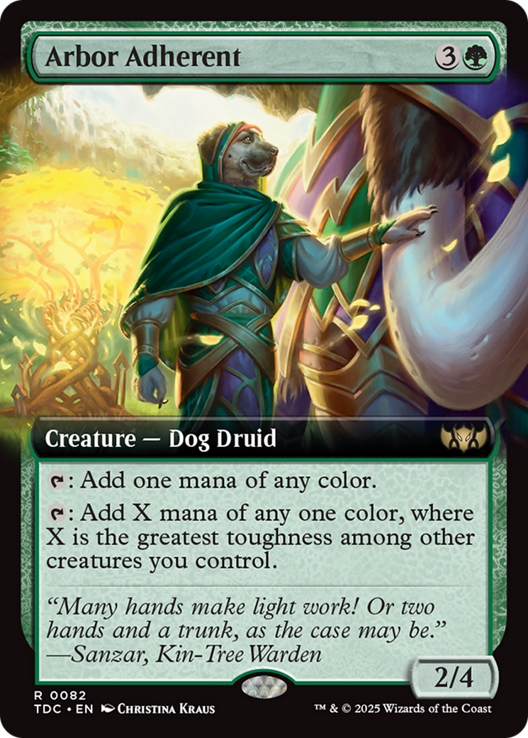 Arbor Adherent (Extended Art) [Tarkir: Dragonstorm Commander] | Gear Gaming Bentonville