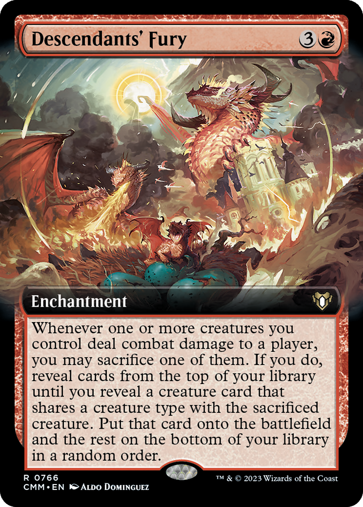 Descendants' Fury (Extended Art) [Commander Masters] | Gear Gaming Bentonville