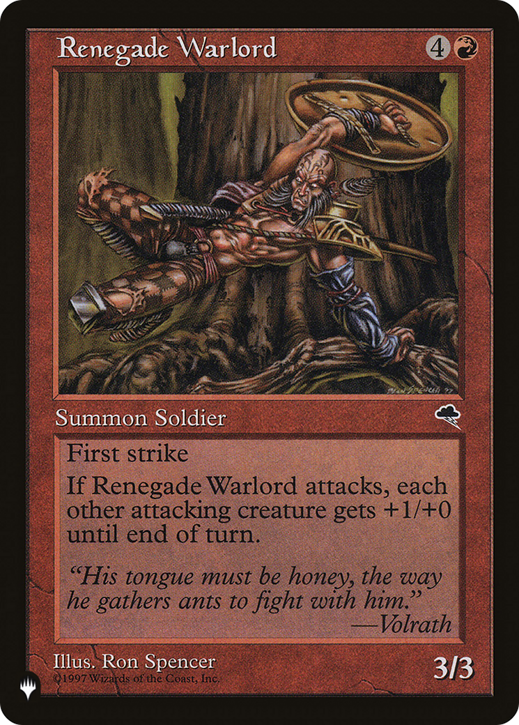 Renegade Warlord [The List Reprints] | Gear Gaming Bentonville