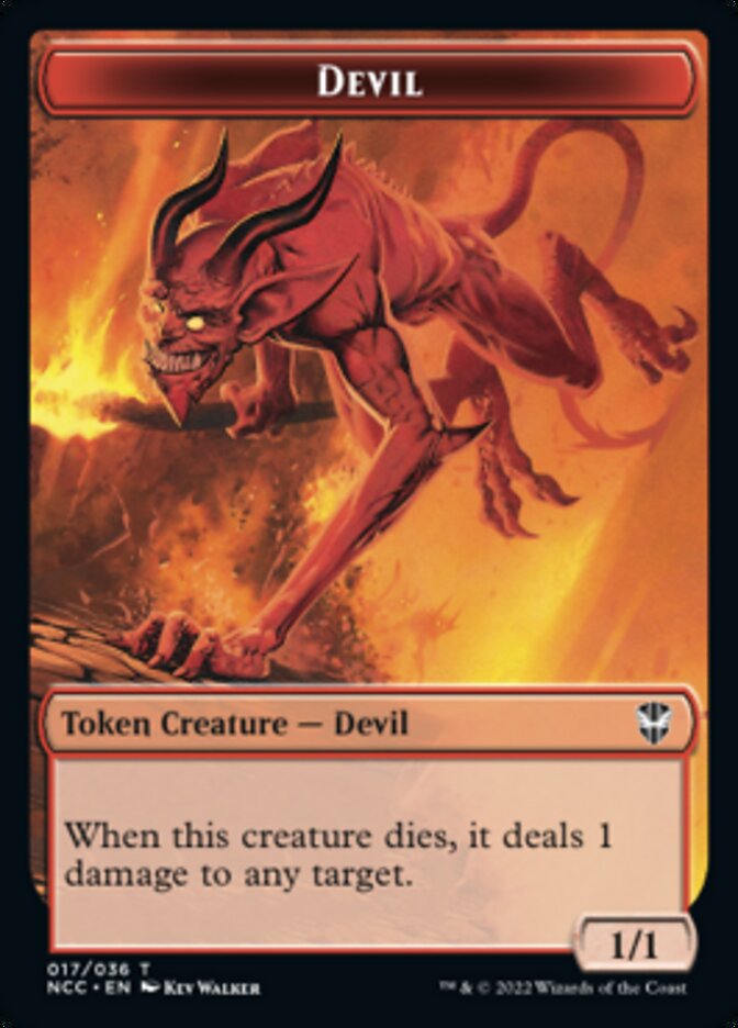 Soldier (33) // Devil Double-Sided Token [Streets of New Capenna Commander Tokens] | Gear Gaming Bentonville