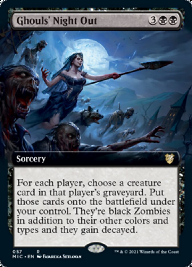 Ghouls' Night Out (Extended Art) [Innistrad: Midnight Hunt Commander] | Gear Gaming Bentonville