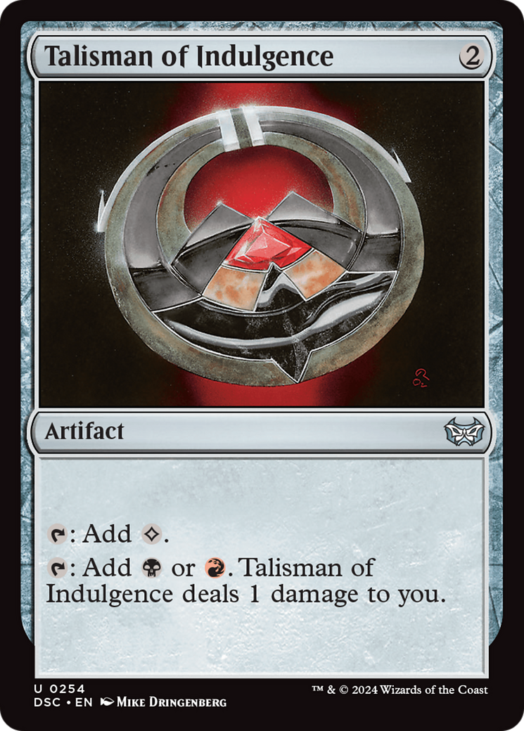 Talisman of Indulgence [Duskmourn: House of Horror Commander] | Gear Gaming Bentonville