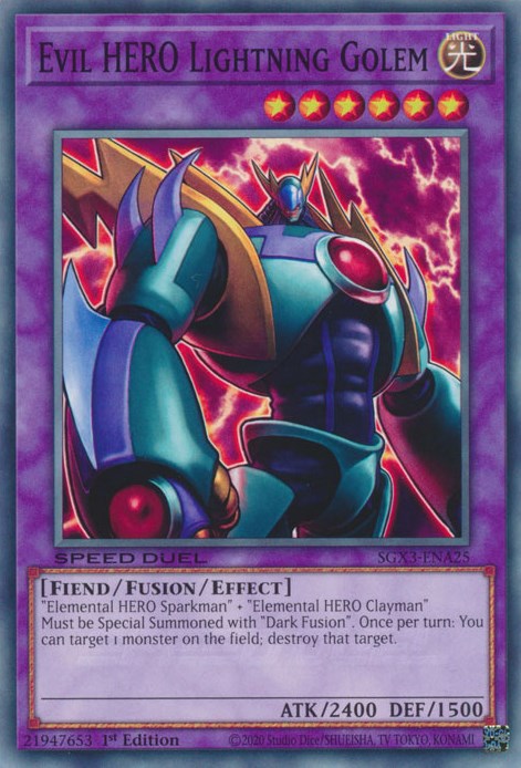 Evil HERO Lightning Golem [SGX3-ENA25] Common | Gear Gaming Bentonville