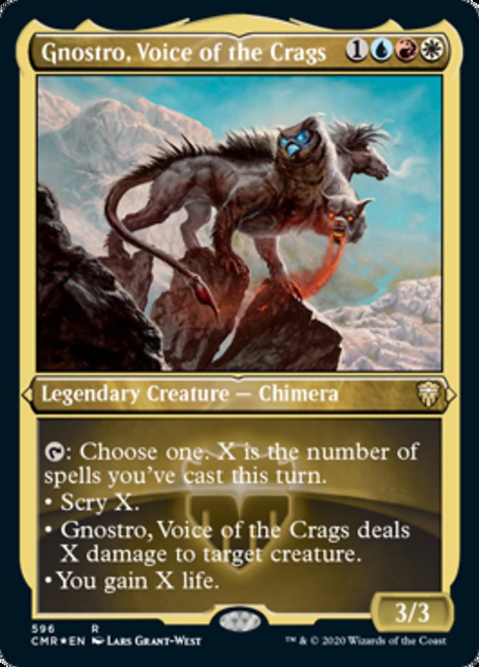 Gnostro, Voice of the Crags (Etched) [Commander Legends] | Gear Gaming Bentonville