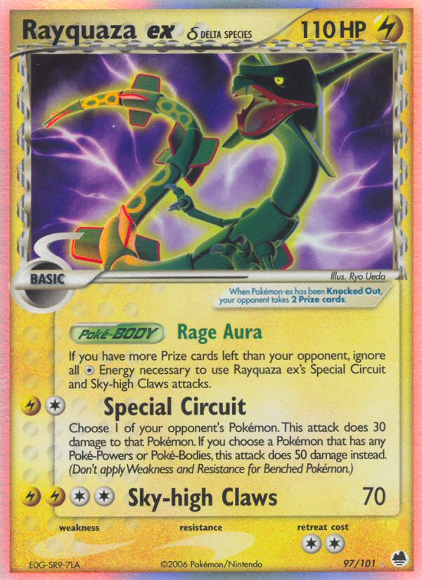 Rayquaza ex (97/101) (Delta Species) [EX: Dragon Frontiers] | Gear Gaming Bentonville