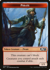 Knight // Pirate Double-Sided Token [Core Set 2021 Tokens] | Gear Gaming Bentonville