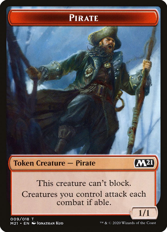 Demon // Pirate Double-Sided Token [Core Set 2021 Tokens] | Gear Gaming Bentonville