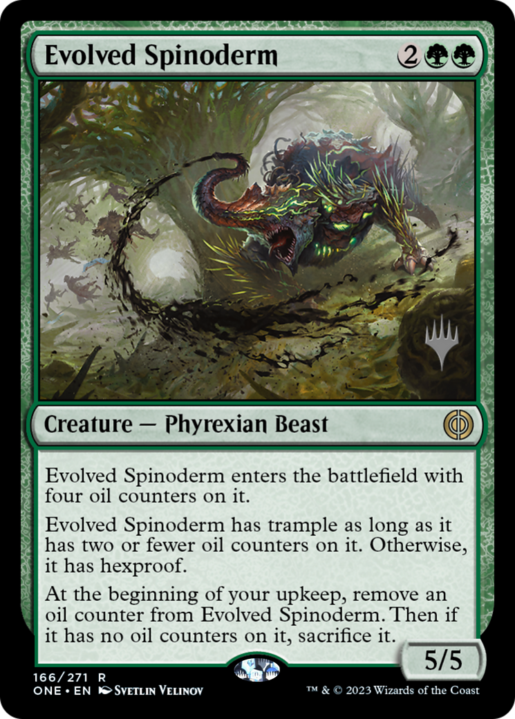 Evolved Spinoderm (Promo Pack) [Phyrexia: All Will Be One Promos] | Gear Gaming Bentonville