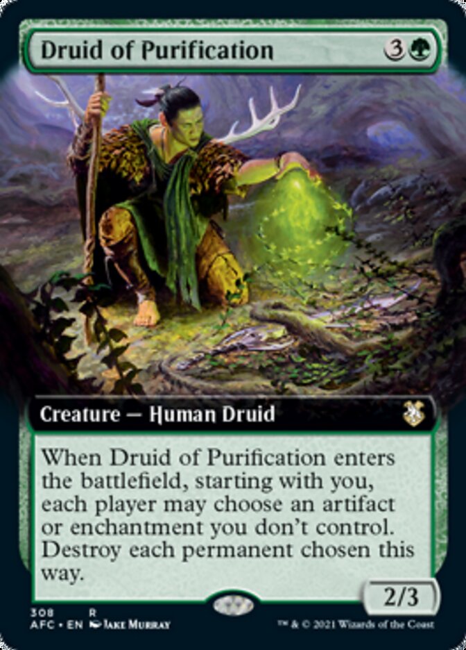 Druid of Purification (Extended Art) [Dungeons & Dragons: Adventures in the Forgotten Realms Commander] | Gear Gaming Bentonville