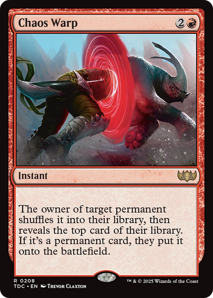 Chaos Warp [Tarkir: Dragonstorm Commander] | Gear Gaming Bentonville