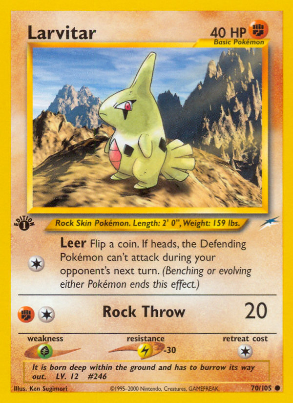 Larvitar (70/105) [Neo Destiny 1st Edition] | Gear Gaming Bentonville