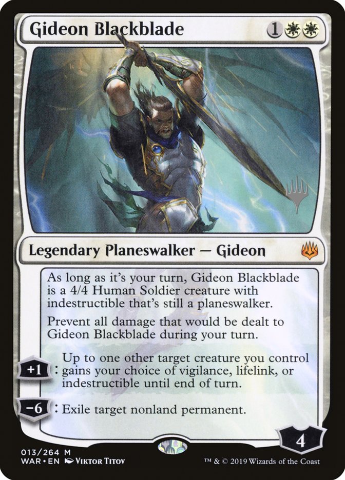 Gideon Blackblade (Promo Pack) [War of the Spark Promos] | Gear Gaming Bentonville