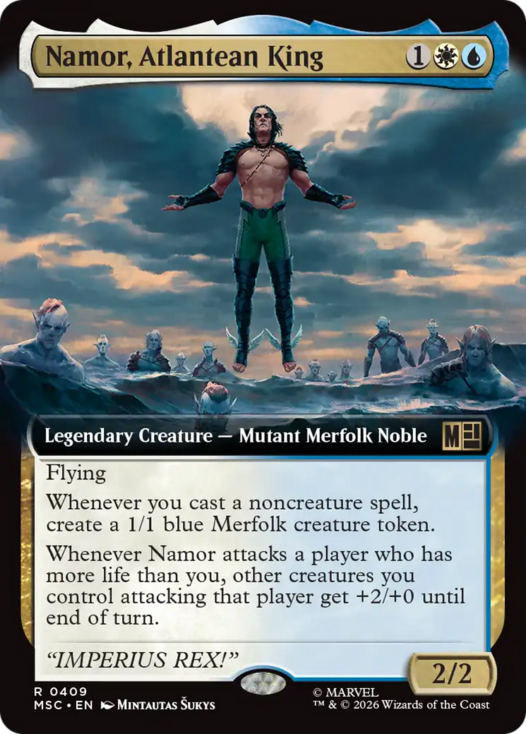 Namor, Atlantean King (Extended Art) [Marvel Super Heroes Commander] | Gear Gaming Bentonville