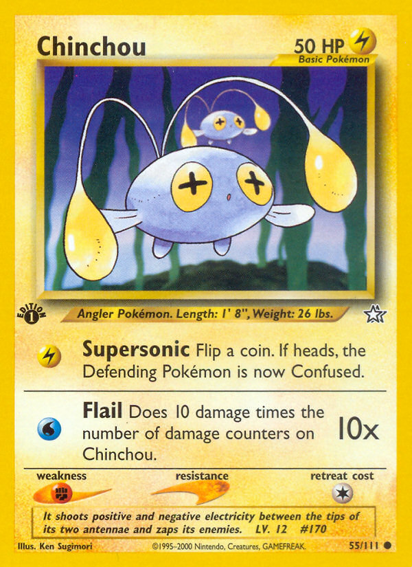 Chinchou (55/111) [Neo Genesis 1st Edition] | Gear Gaming Bentonville