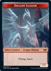 Blood // Dragon Illusion Double-Sided Token [Innistrad: Crimson Vow Tokens] | Gear Gaming Bentonville