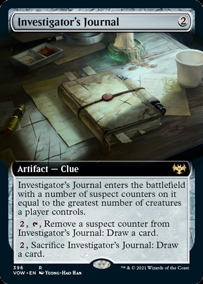 Investigator's Journal (Extended Art) [Innistrad: Crimson Vow] | Gear Gaming Bentonville