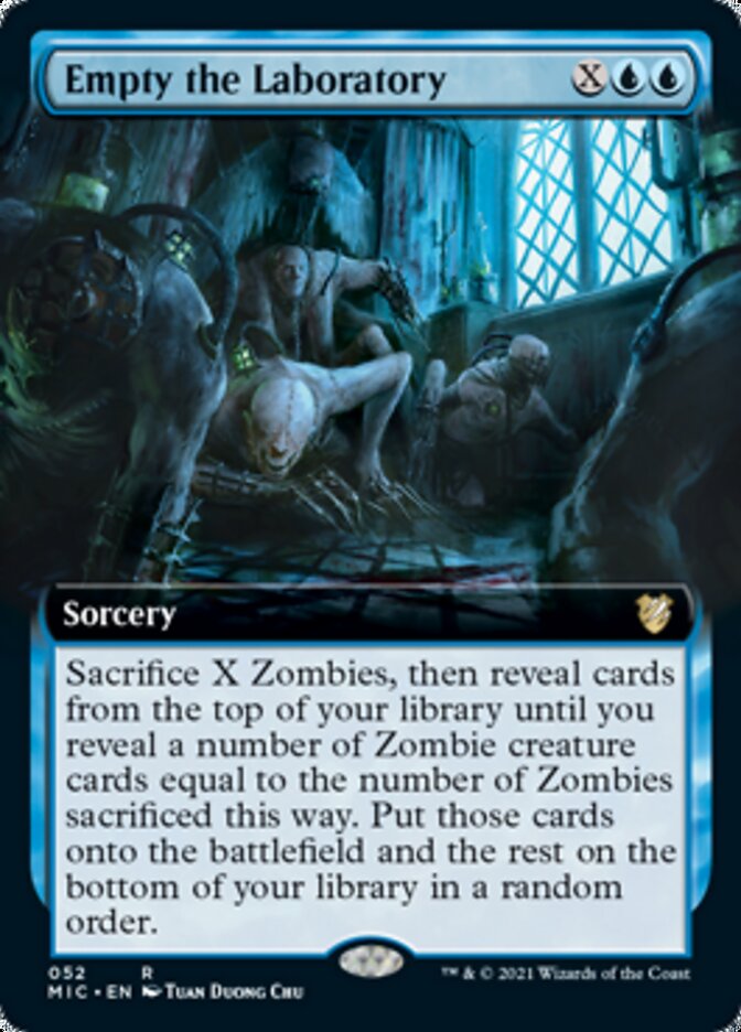 Empty the Laboratory (Extended Art) [Innistrad: Midnight Hunt Commander] | Gear Gaming Bentonville