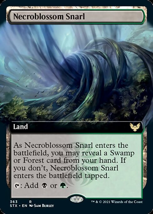 Necroblossom Snarl (Extended Art) [Strixhaven: School of Mages] | Gear Gaming Bentonville