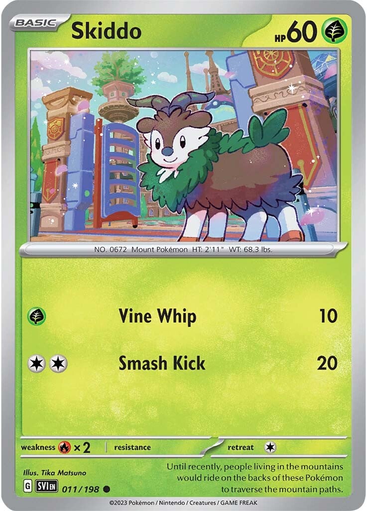 Skiddo (011/198) [Scarlet & Violet: Base Set] | Gear Gaming Bentonville