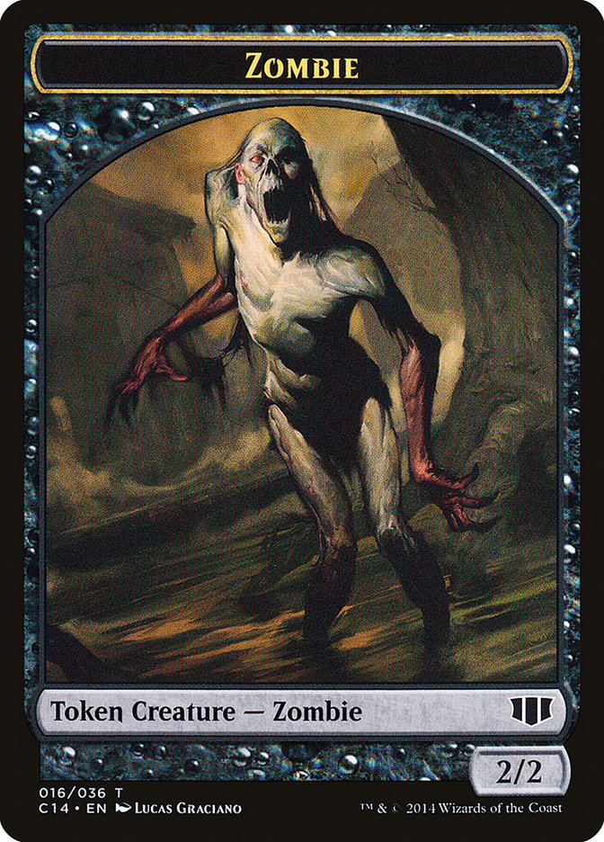 Horror // Zombie (016/036) Double-Sided Token [Commander 2014 Tokens] | Gear Gaming Bentonville