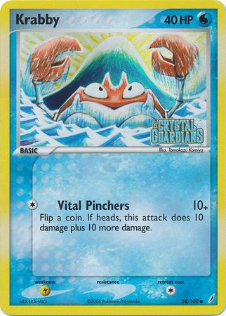 Krabby (54/100) (Stamped) [EX: Crystal Guardians] | Gear Gaming Bentonville