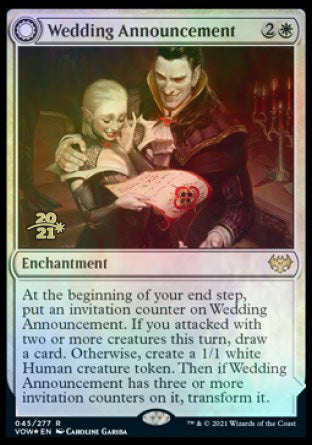 Wedding Announcement // Wedding Festivity [Innistrad: Crimson Vow Prerelease Promos] | Gear Gaming Bentonville