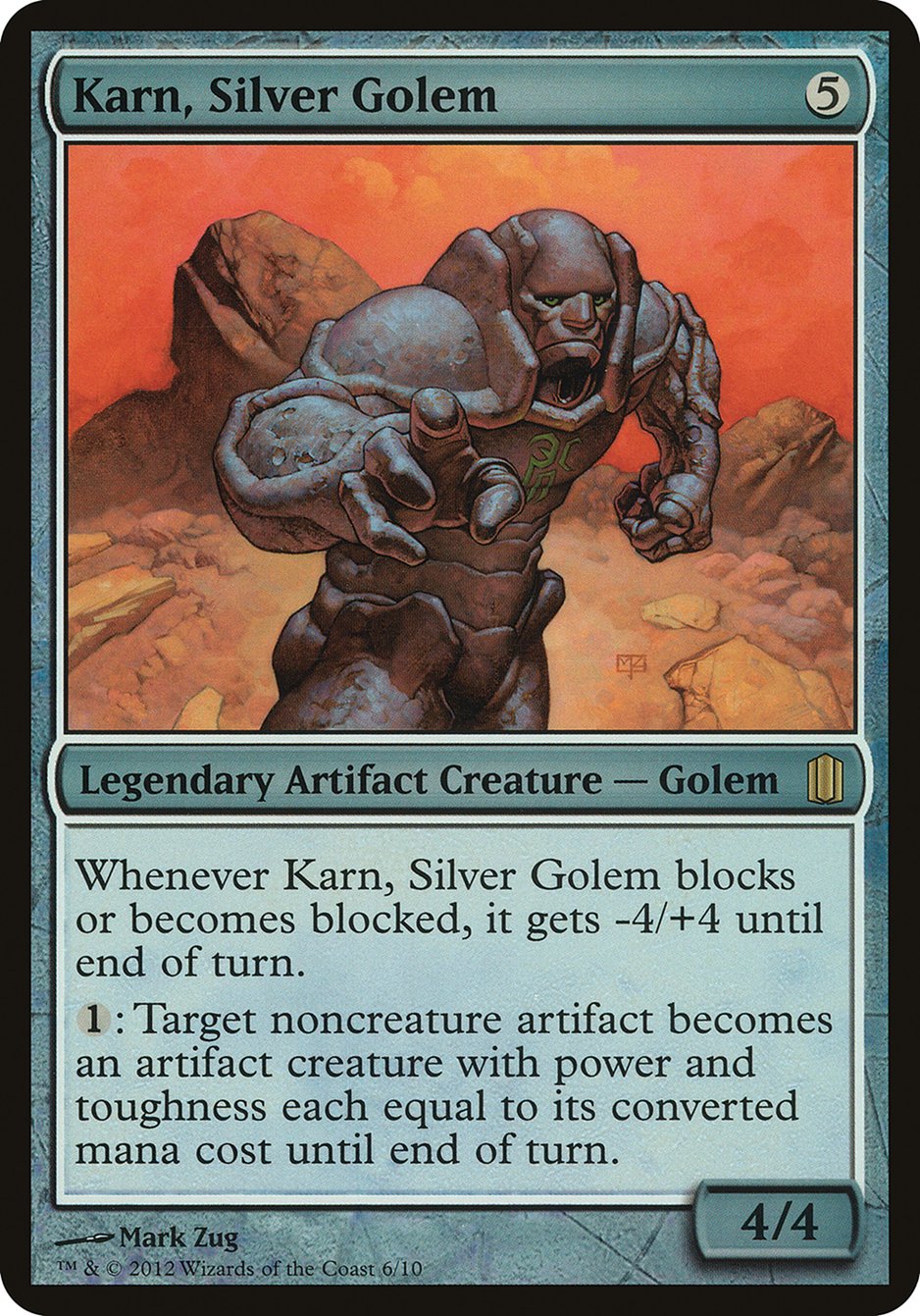 Karn, Silver Golem (Oversized) [Commander's Arsenal Oversized] | Gear Gaming Bentonville