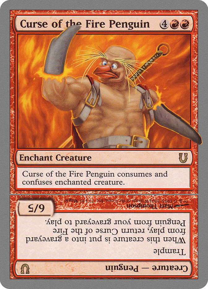 Curse of the Fire Penguin // Curse of the Fire Penguin Creature [Unhinged] | Gear Gaming Bentonville