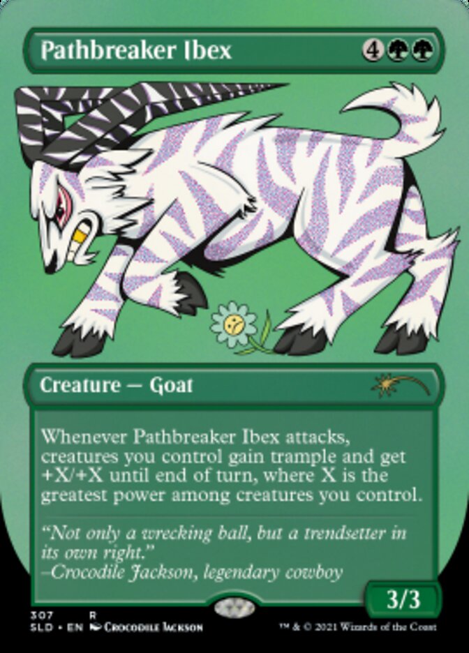 Pathbreaker Ibex (Borderless) (Foil Etched) [Secret Lair Drop Series] | Gear Gaming Bentonville