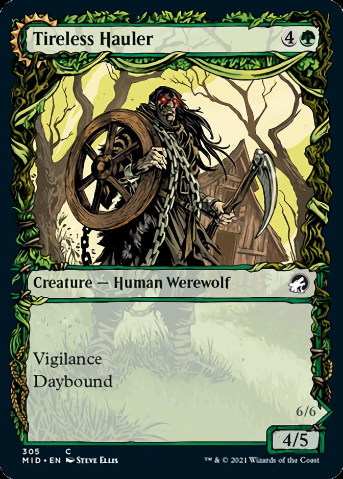 Tireless Hauler // Dire-Strain Brawler (Showcase Equinox) [Innistrad: Midnight Hunt] | Gear Gaming Bentonville