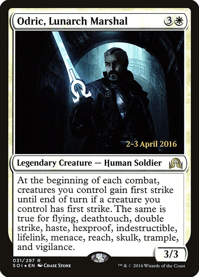 Odric, Lunarch Marshal [Shadows over Innistrad Prerelease Promos] | Gear Gaming Bentonville