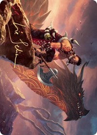 Dragonkin Berserker Art Card (Gold-Stamped Signature) [Kaldheim Art Series] | Gear Gaming Bentonville