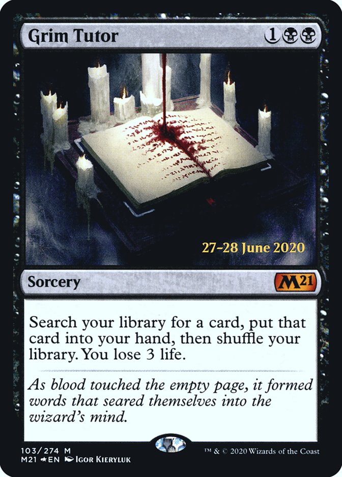 Grim Tutor [Core Set 2021 Prerelease Promos] | Gear Gaming Bentonville