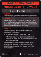 Monster of The Week (Magic Minigame) [Innistrad: Crimson Vow Minigame] | Gear Gaming Bentonville