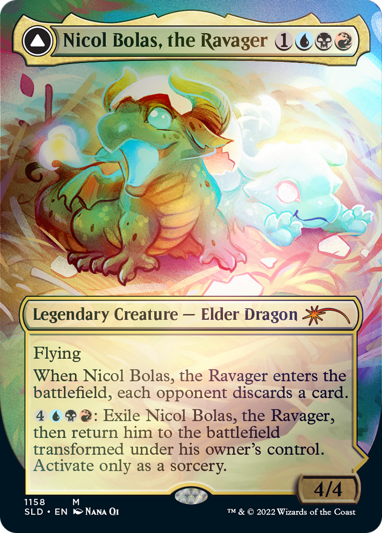 Nicol Bolas, the Ravager // Nicol Bolas, the Arisen (Borderless) [Secret Lair: From Cute to Brute] | Gear Gaming Bentonville