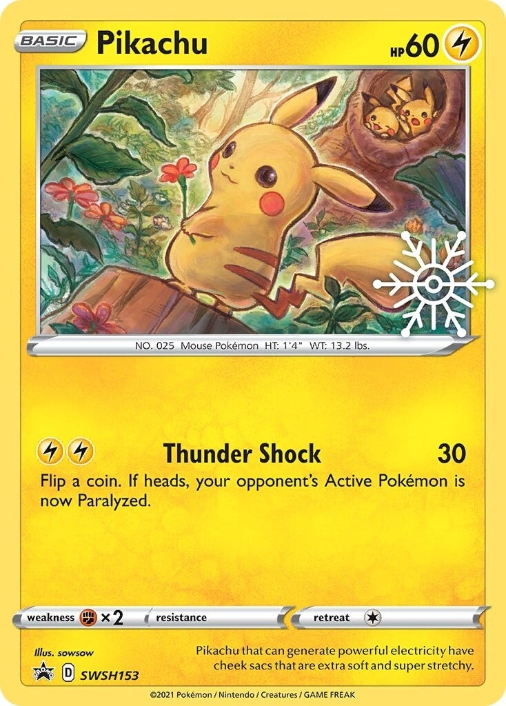 Pikachu (SWSH153) (Holiday Calendar) [Sword & Shield: Black Star Promos] | Gear Gaming Bentonville