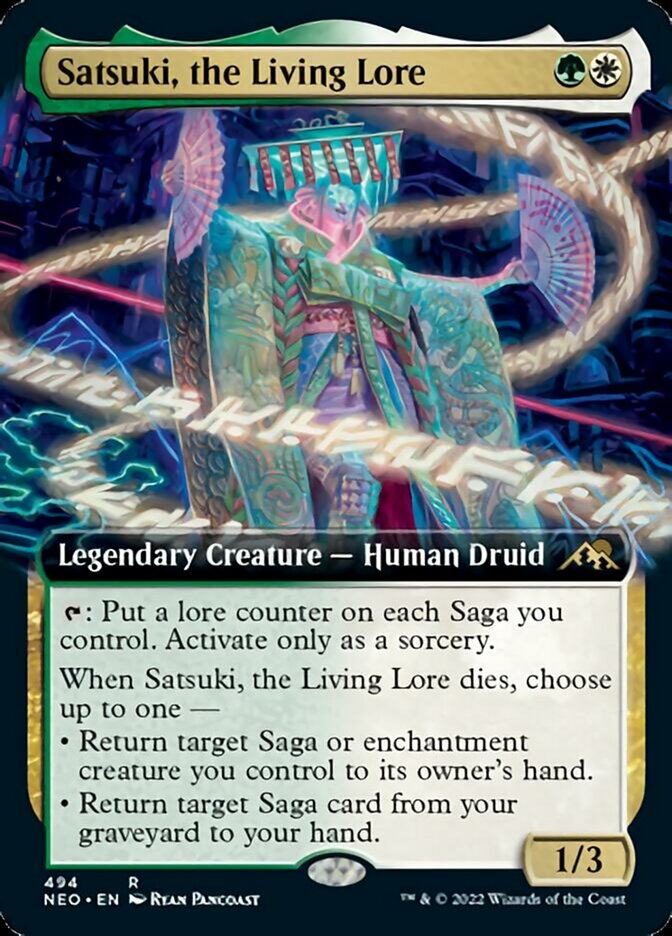 Satsuki, the Living Lore (Extended Art) [Kamigawa: Neon Dynasty] | Gear Gaming Bentonville