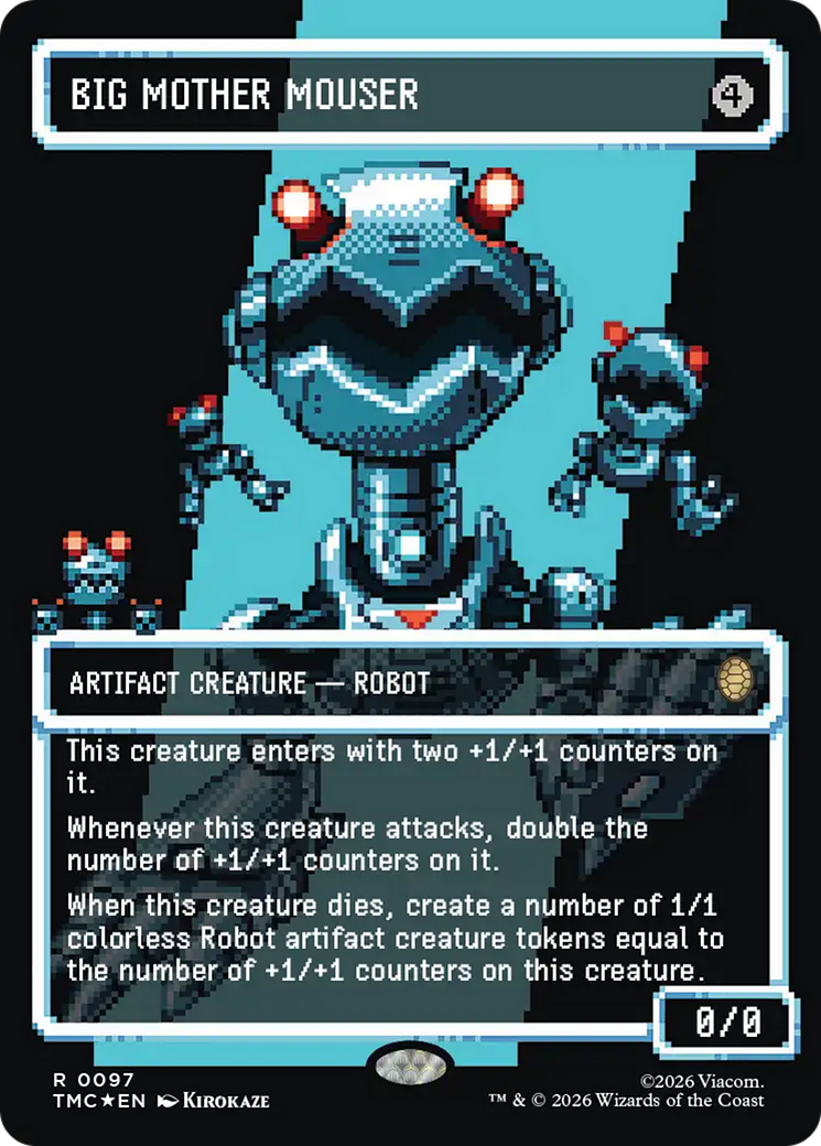 Big Mother Mouser (Borderless) (Surge Foil) [Teenage Mutant Ninja Turtles Commander] | Gear Gaming Bentonville