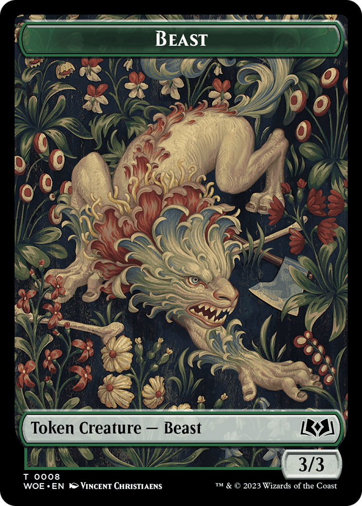 Beast // Food (0010) Double-Sided Token [Wilds of Eldraine Tokens] | Gear Gaming Bentonville