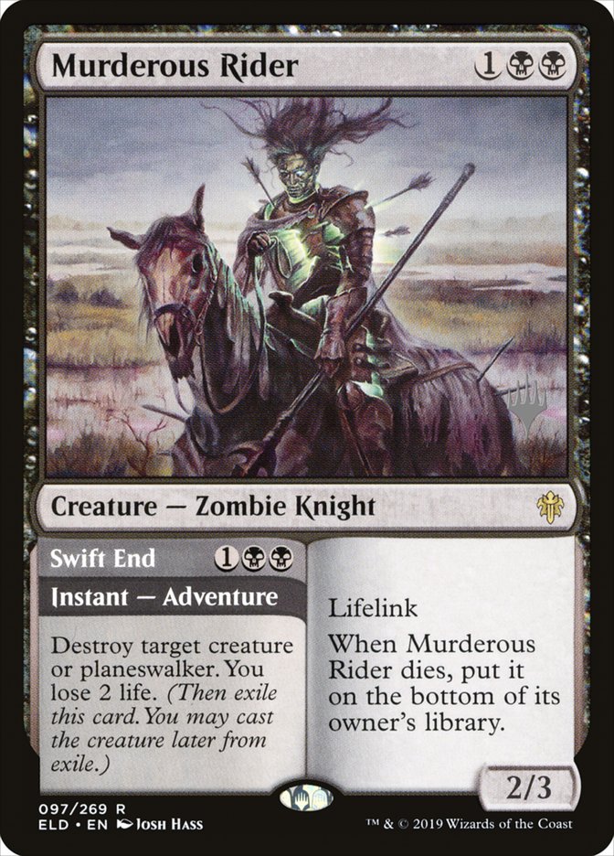 Murderous Rider // Swift End (Promo Pack) [Throne of Eldraine Promos] | Gear Gaming Bentonville