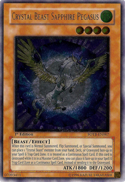 Crystal Beast Sapphire Pegasus [FOTB-EN007] Ultimate Rare | Gear Gaming Bentonville