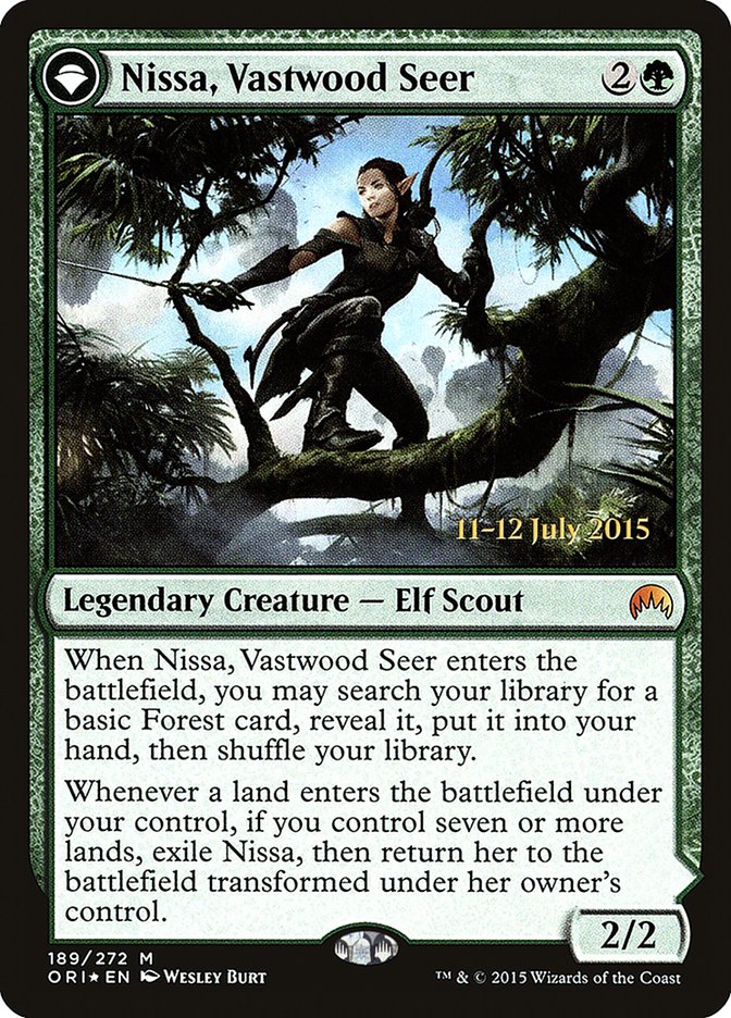 Nissa, Vastwood Seer // Nissa, Sage Animist [Magic Origins Prerelease Promos] | Gear Gaming Bentonville