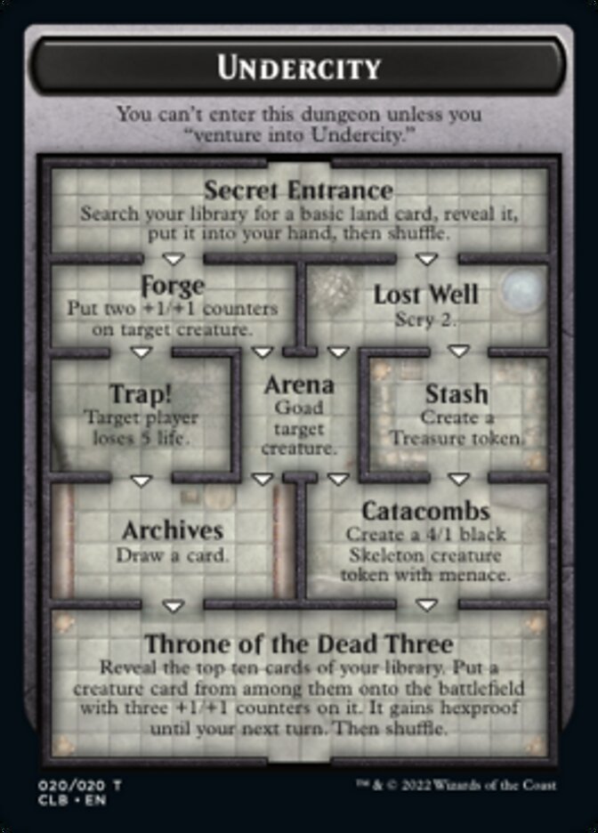 The Initiative // Undercity Double-Sided Token [Commander Legends: Battle for Baldur's Gate Tokens] | Gear Gaming Bentonville