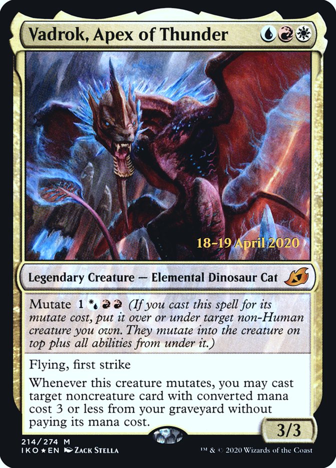 Vadrok, Apex of Thunder [Ikoria: Lair of Behemoths Prerelease Promos] | Gear Gaming Bentonville