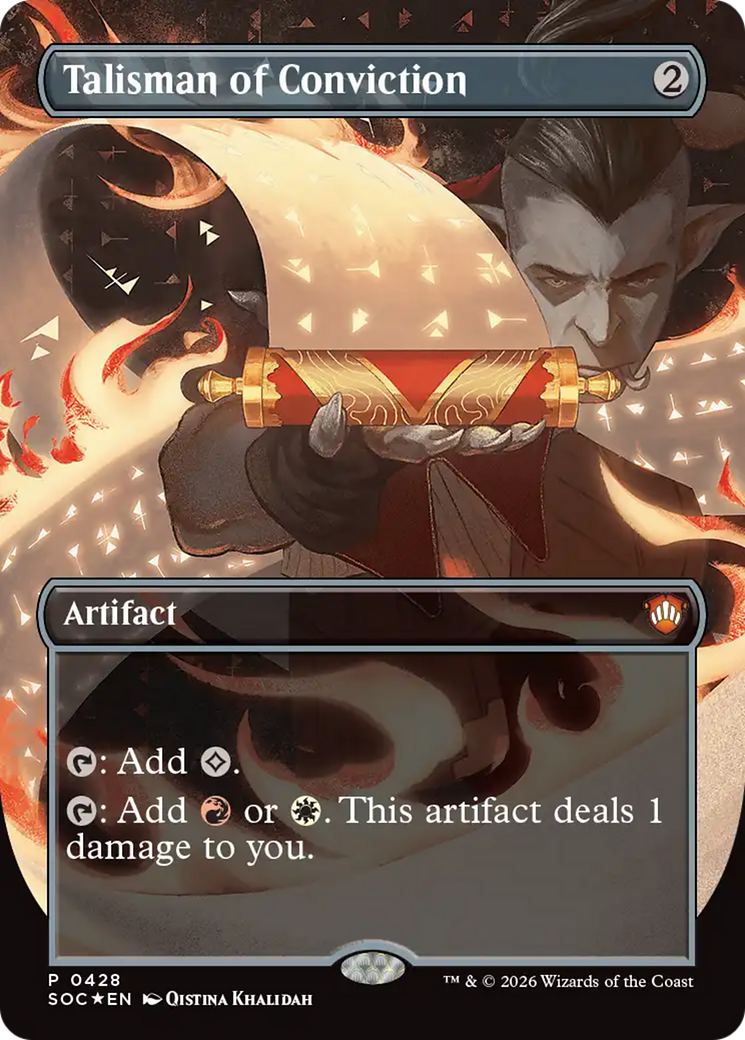 Talisman of Conviction (Borderless) [Secrets of Strixhaven Commander] | Gear Gaming Bentonville