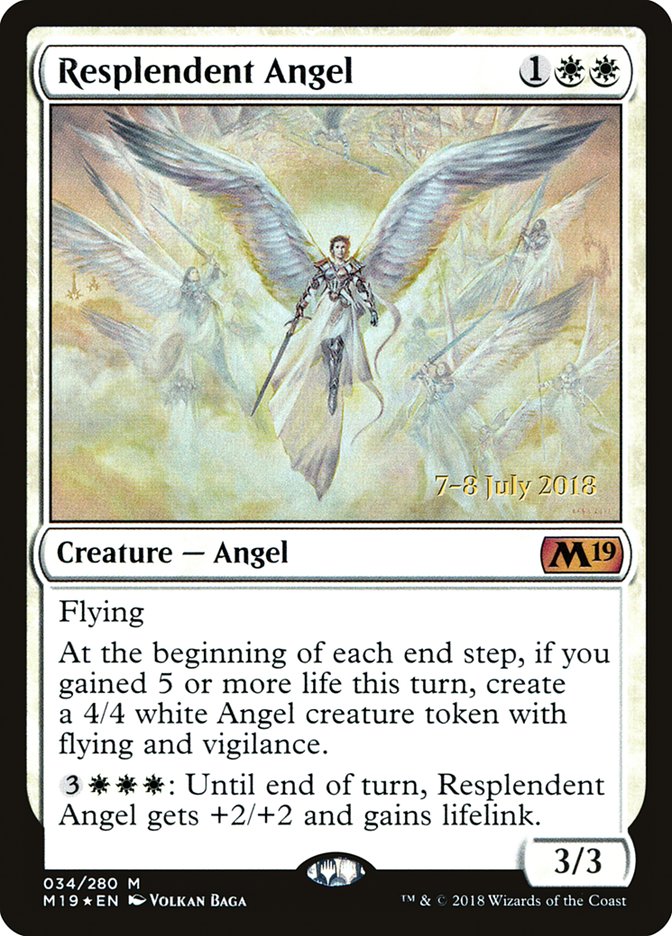 Resplendent Angel [Core Set 2019 Prerelease Promos] | Gear Gaming Bentonville